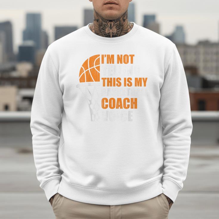 Basketball Not Yelling This Is My Basketball Coach Dad Men Sweatshirt