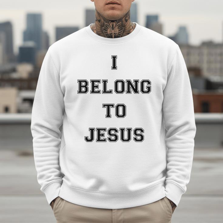 I Belong To Jesus Christian Gym Apparel Christian Dad Men Sweatshirt
