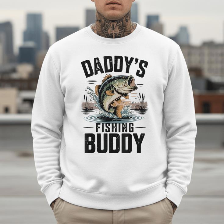 Boy Daddy Fishing Buddy Matching Fishing Bass Fishing Men Sweatshirt