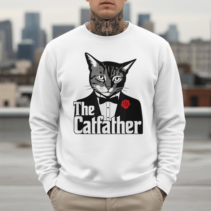 The Cat Father Cool Cat Dad Cat Lovers Men Sweatshirt