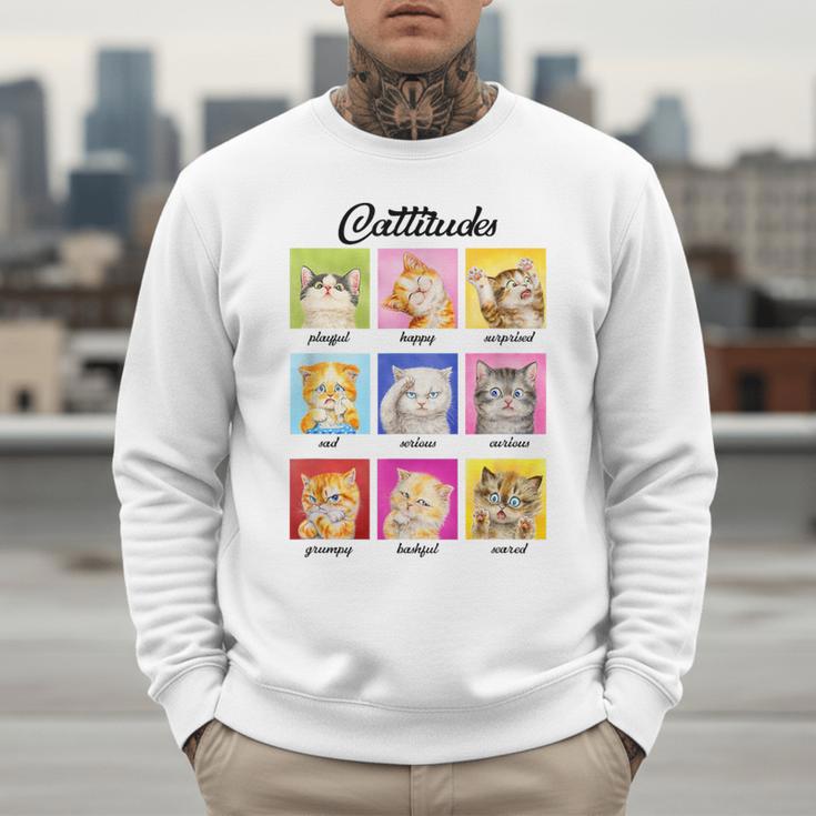 Cat Lover Cat Mom Cat Dad Crazy Cat Lady Cattitudes Men Sweatshirt