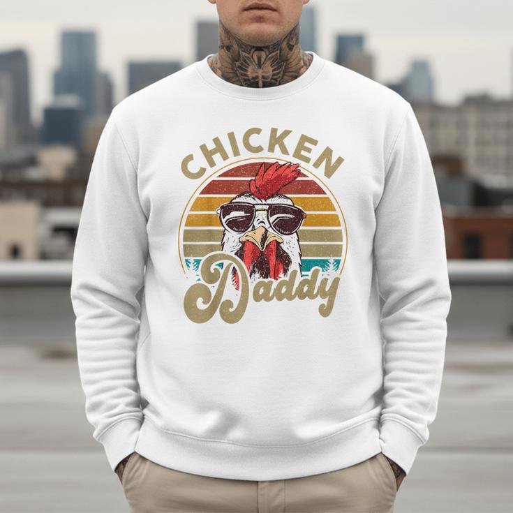 Chicken-Shirt Rooster Daddy Vintage Farmer Dad Father Men Sweatshirt
