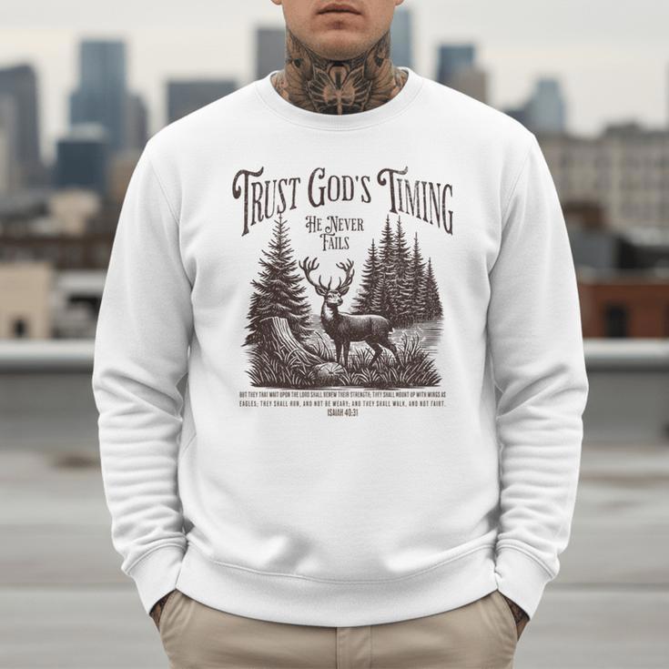 Christian Jesus Bible Verse Deer Elk Buck Hunting Dad Hunter Men Sweatshirt Christian Jesus Bible Verse Deer Elk Buck Hunting Dad Hunter Men Sweatshirt