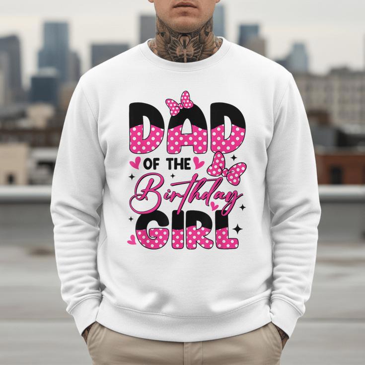 Dad Of The Birthday Girl Pink Family Birthday Girls Party Men Sweatshirt