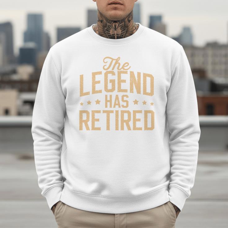 Dad Grandpa Retirement The Legend Has Retired 2026 Men Men Sweatshirt