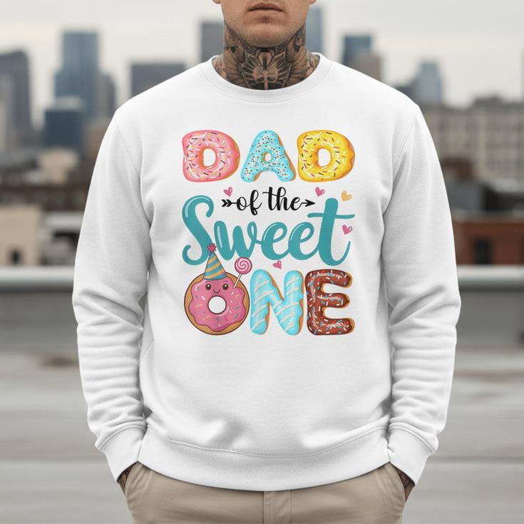 Dad Of The Sweet One 1st Birthday Girl Donut Party Men Sweatshirt