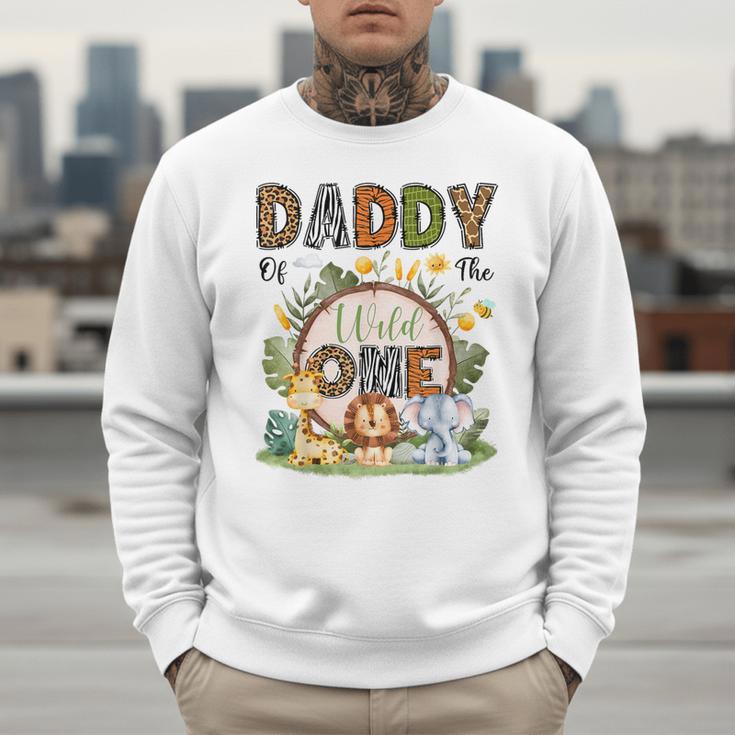 Daddy Of The Wild One 1St Birthday Boy Safari Jungle Men Sweatshirt
