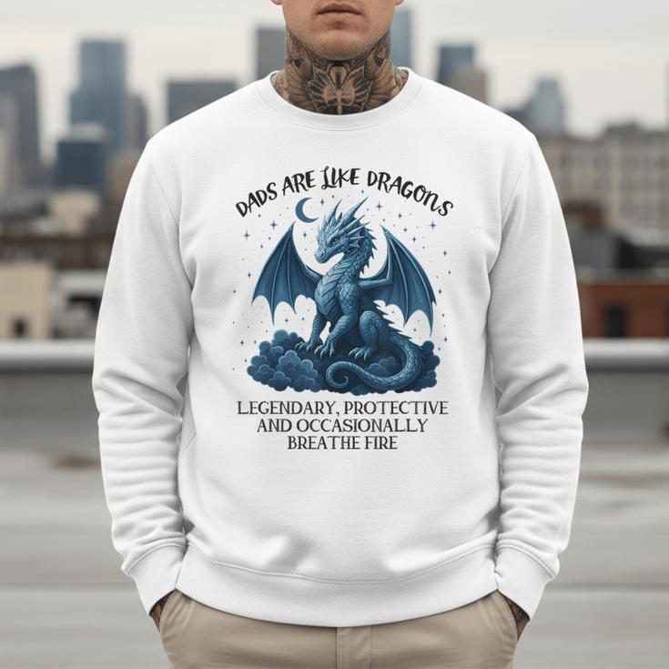 Dads Are Like Dragons Legendary Protective Fatherhood Men Sweatshirt