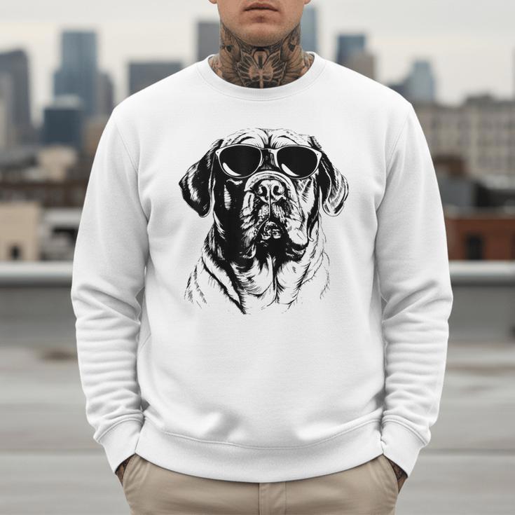 English Mastiff Sketch Drawing Art Dog Lover Mom Dad Women Men Sweatshirt