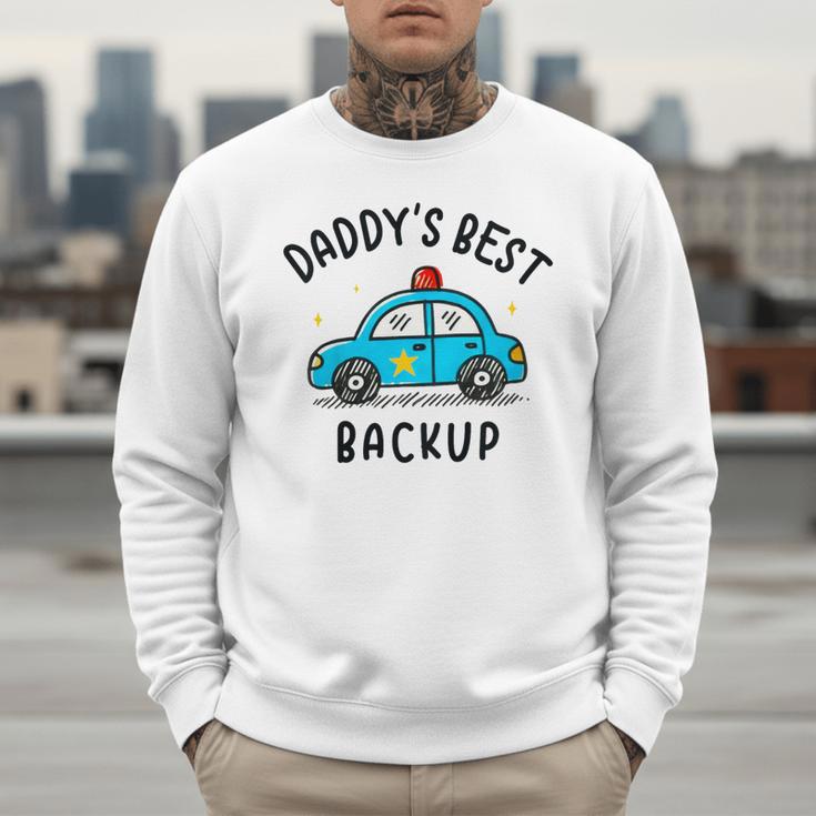 Father Son Daughter Daddy's Best Backup Father's Day Toddler Men Sweatshirt