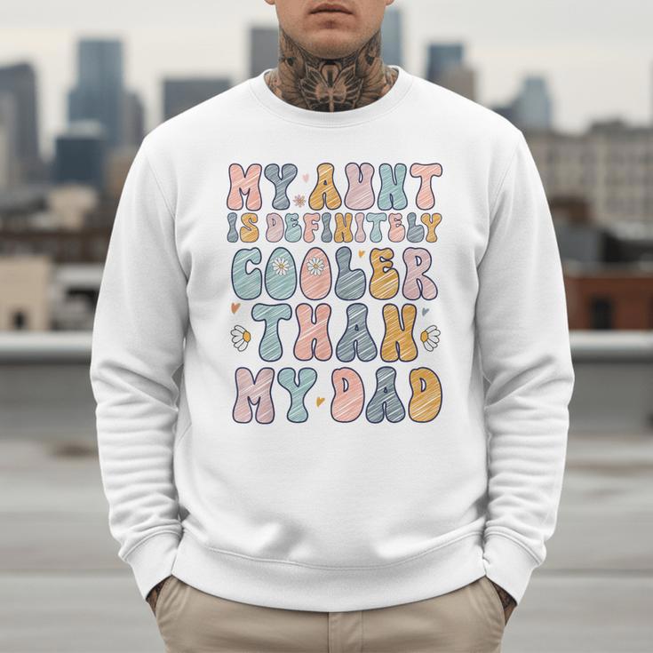Funny Auntie My Aunt Is Definitely Cooler Than My Dad Men Sweatshirt