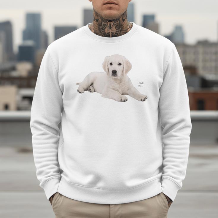 Labrador Retriever Shirt Yellow Love Lab Mom Dog Dad Men Sweatshirt