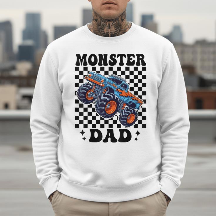 Monster Truck Dad Family Matching Monster Trucks Birthday Men Sweatshirt