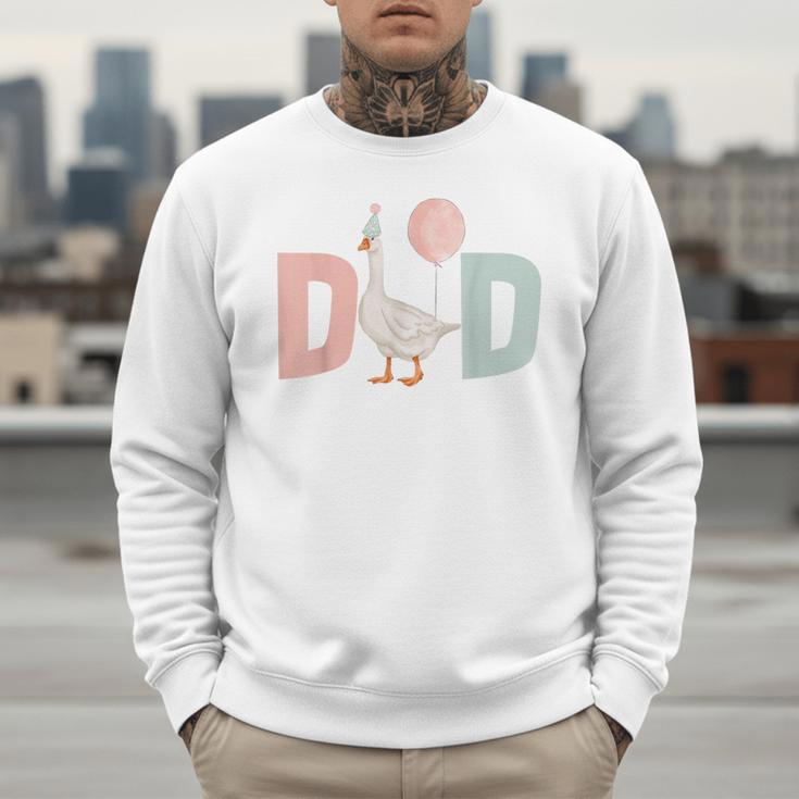 One Silly Goose Dad 1st First Birthday Family Matching Party Men Sweatshirt