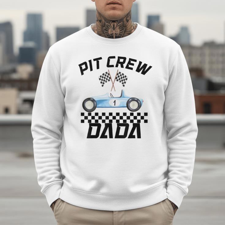 Race Car Racing Family Dada Pit Crew Birthday Party Men Sweatshirt