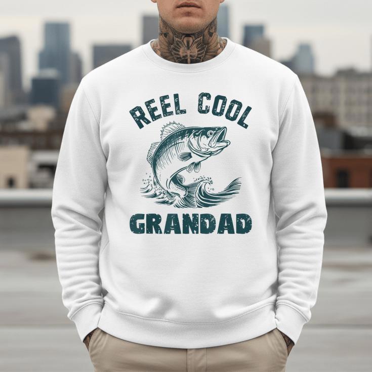Reel Cool Grandad Fishing Grandpa Vintage Style Men Sweatshirt
