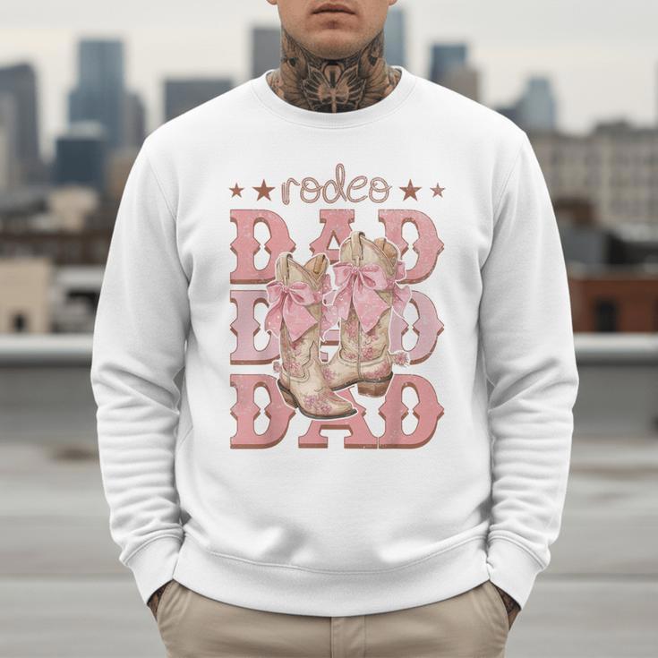 Rodeo Dad Pink Boots Coquette Cow-Girl Birthday Party Men Sweatshirt