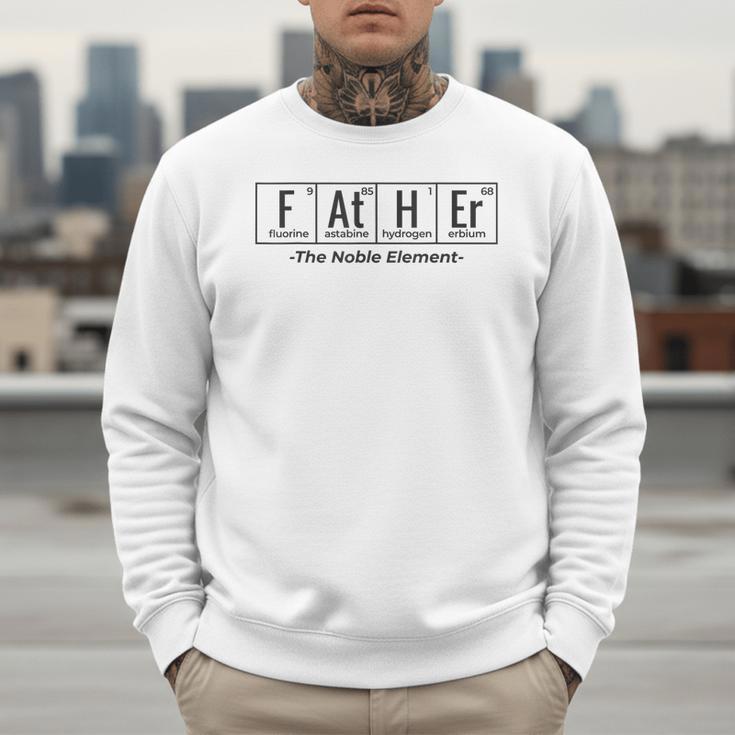 Science Nerd Dad Fathers Day Element Periodic Table Men Sweatshirt