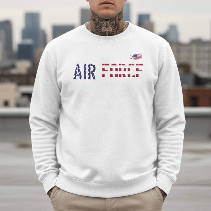 US Flag Proud Air Force Dad Men Sweatshirt