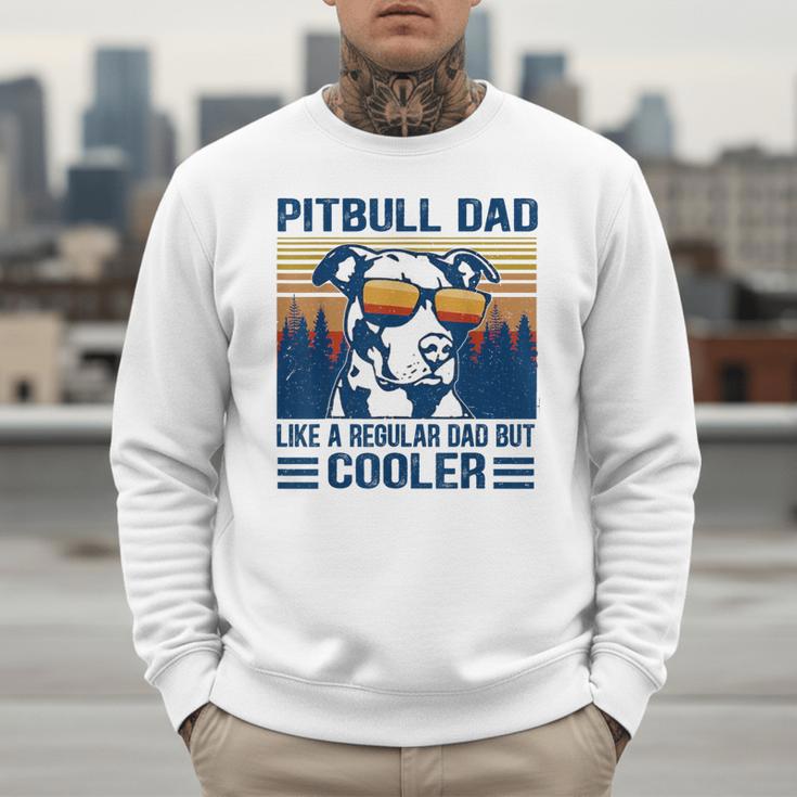 Vintage Pitbull Dad Like A Regular Dad But Cooler Men Sweatshirt