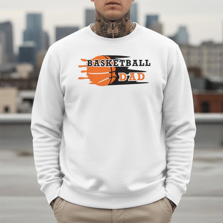 Vintage Proud Basketball Dad Fathers Day Basketball Player Men Sweatshirt