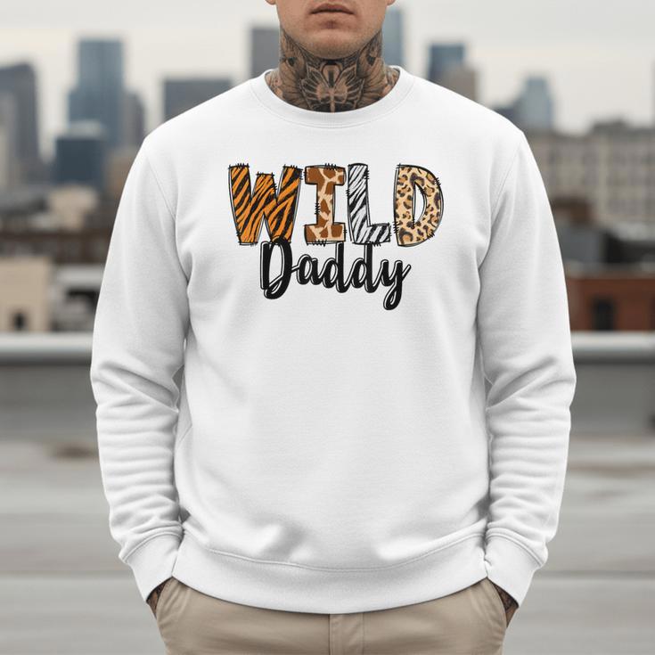 Wild Daddy Zoo Born Two Be Wild B-Day Safari Jungle Animal Men Sweatshirt