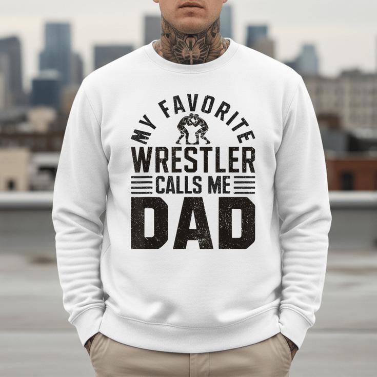 Wrestler Daddy Wrestling Dad Men Sweatshirt