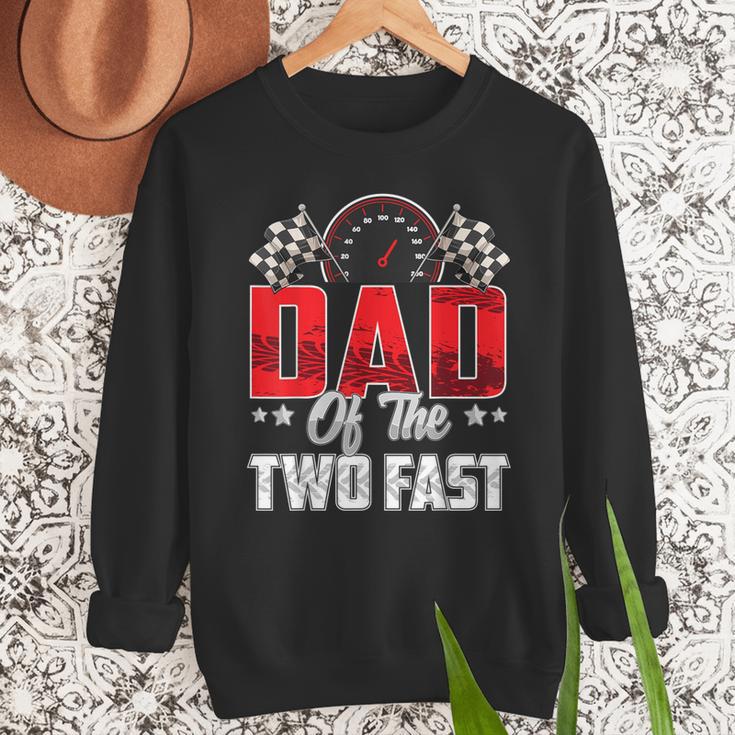 2 Year Old Racing Car Two Fast Birthday 2nd Family Dad Men Sweatshirt