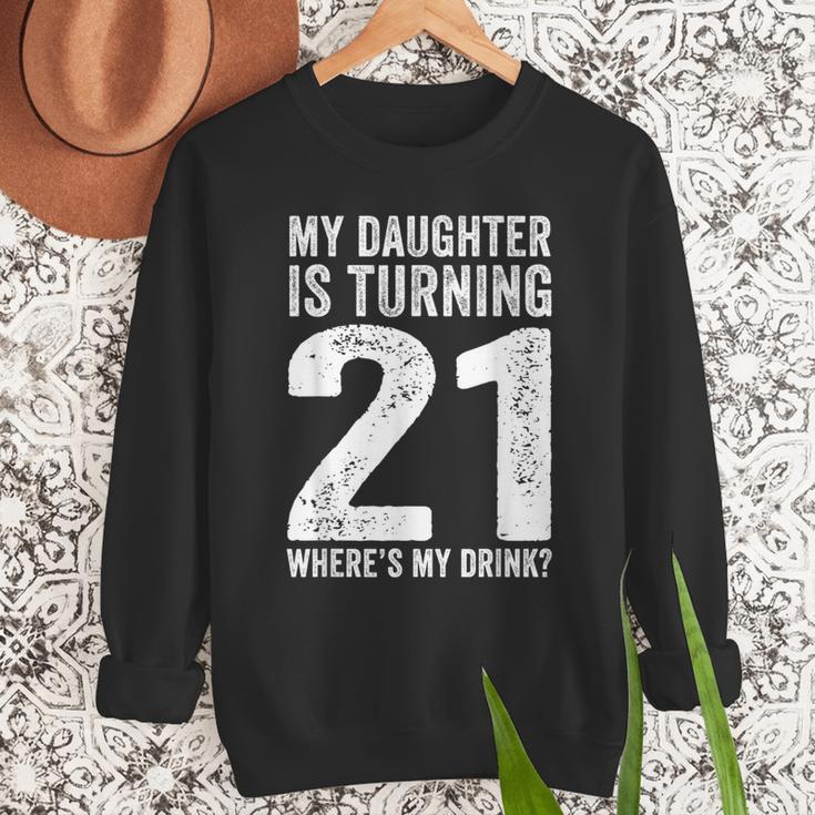 21st Birthday Dad Mom 21 Year Old Daughter Family Squad Men Sweatshirt