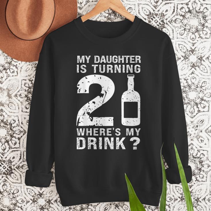 21st Birthday Dad Mom 21 Year Old My Daughter Squad Men Sweatshirt