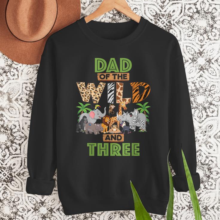 3rd Birthday Zoo Safari Jungle Dad Of The Wild And Three Men Sweatshirt