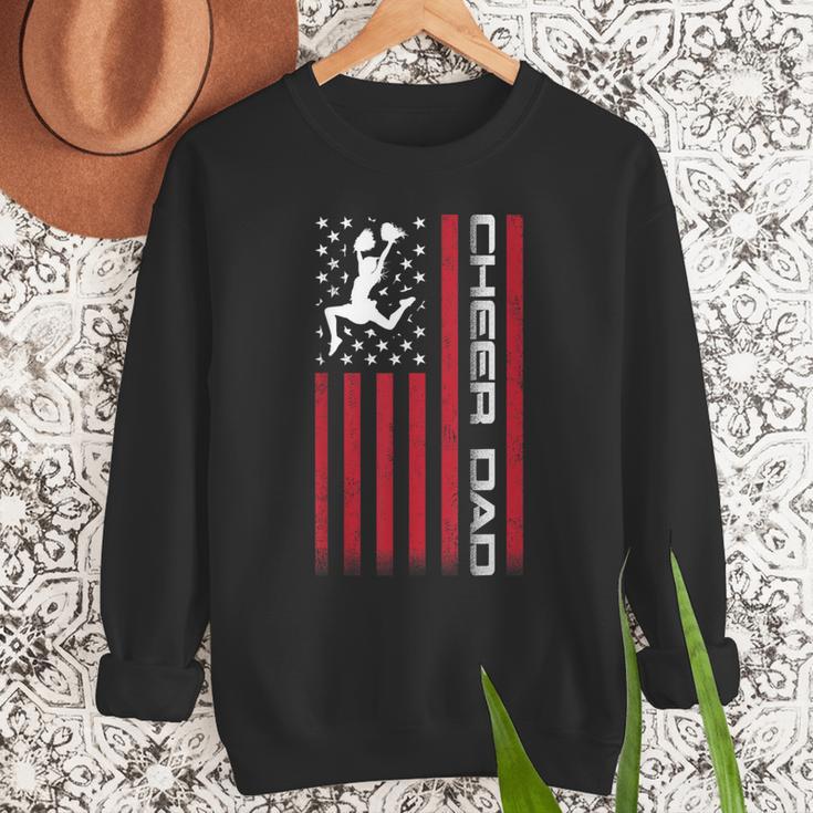 4th Of July US Flag Cheer Dad Shirt For Father's Cheer Men Sweatshirt