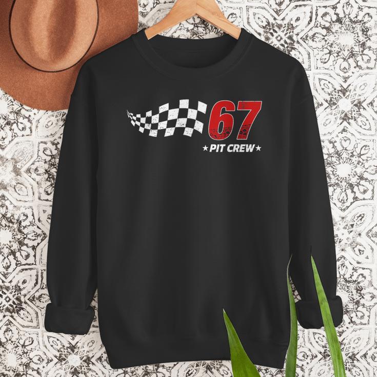 67 Pit Crew Six Seven Racing Birthday Race Car For Dad Mom Men Sweatshirt