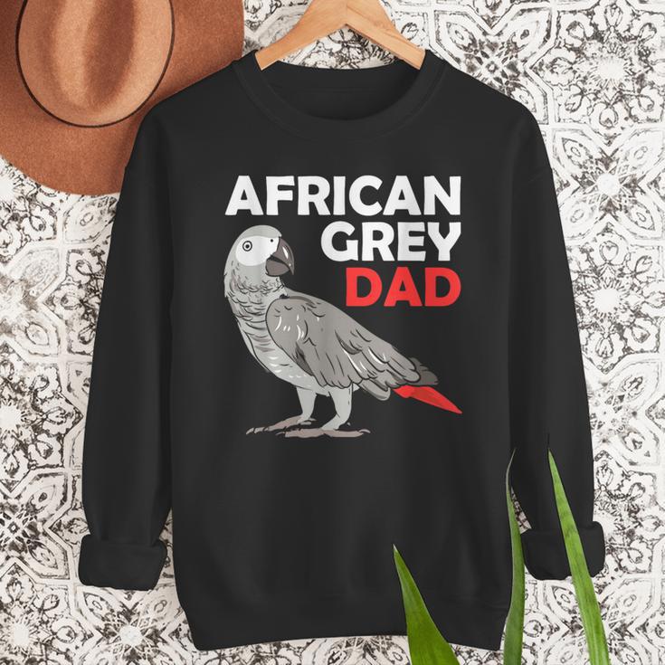 African Grey Parrot Dad Congo Bird Father Men Sweatshirt
