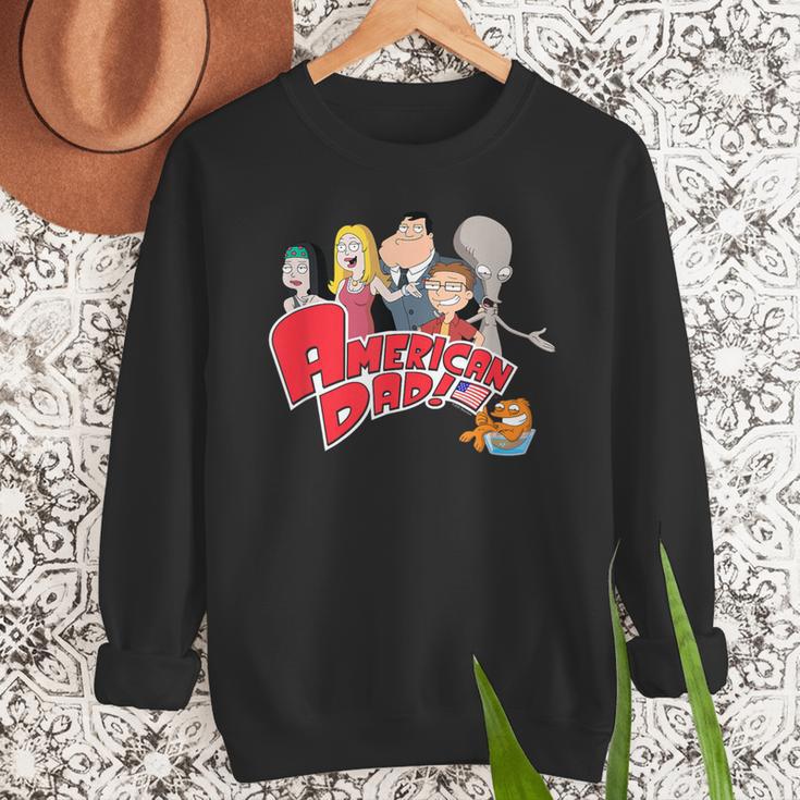 American Dad Show Logo With Family Cartoon Men Sweatshirt