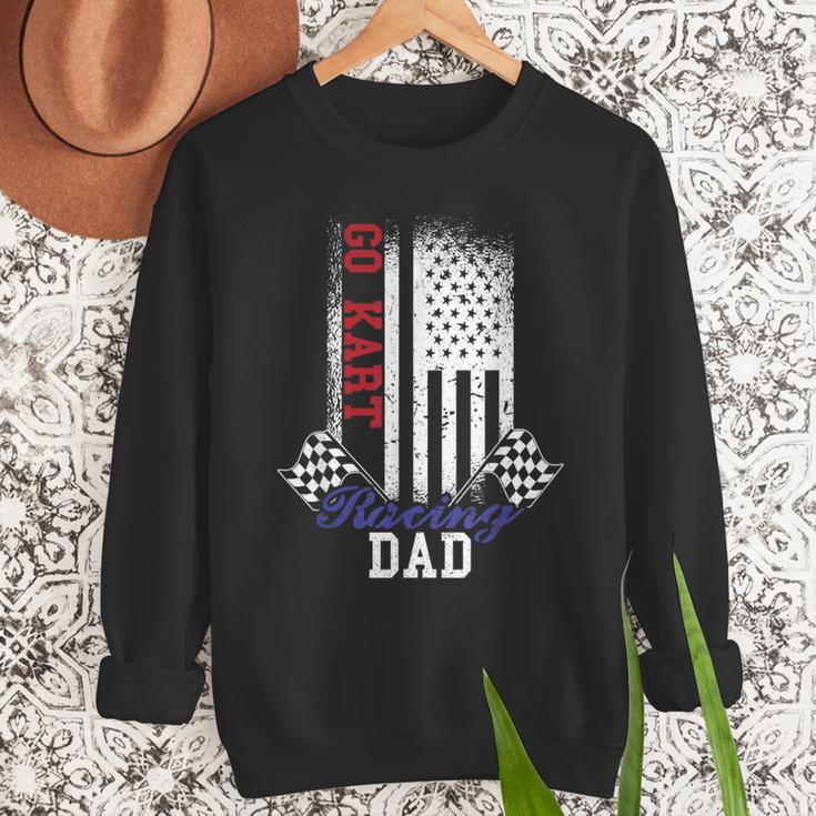 American Flag Go Kart Racing Race Dad Flag Men Sweatshirt