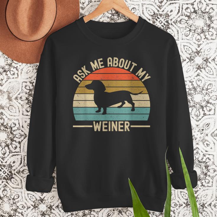 Ask Me About My Weiner Dachshund Dad Men Sweatshirt