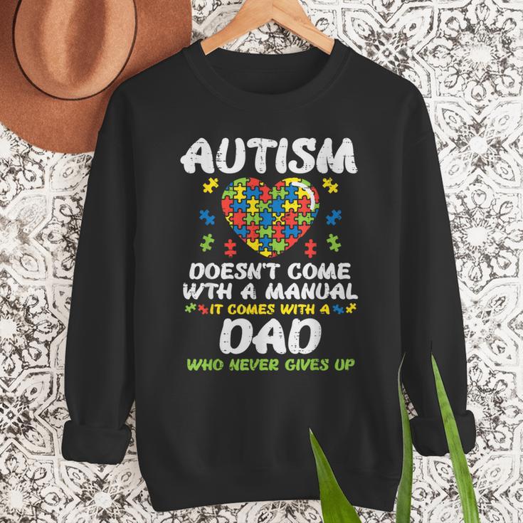 Autism Doesnt Come With Manual Dad Puzzle Awareness Men Men Sweatshirt