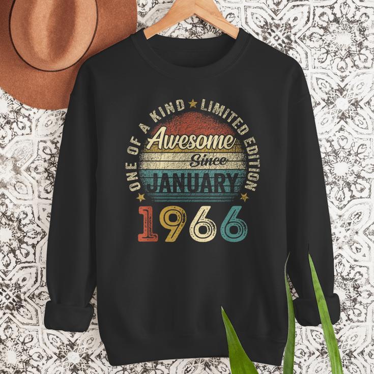 Awesome Since January 1966 60 Year Old 60th Birthday Men Dad Men Sweatshirt