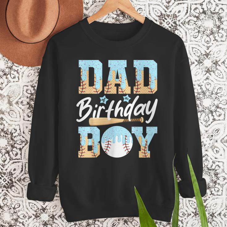 Baseball Ice Cream Drip Dad Of The Birthday Boy Baseball Men Sweatshirt