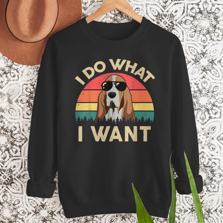 Basset Hound Shirts I Do What I Want Basset Hound Dad Men Sweatshirt
