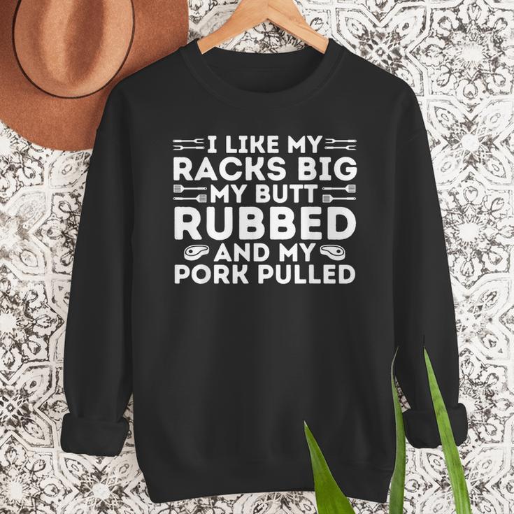 BBQ Barbecue Grilling Butt Rubbed Pork Pulled Pitmaster Dad Men Sweatshirt