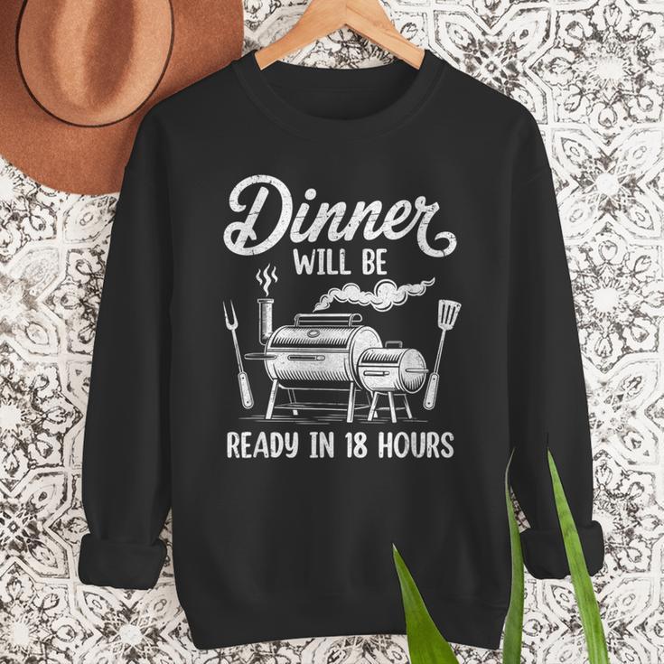 Bbq Men Smoking Meat Smoker Grilling Barbecue Dad Men Sweatshirt