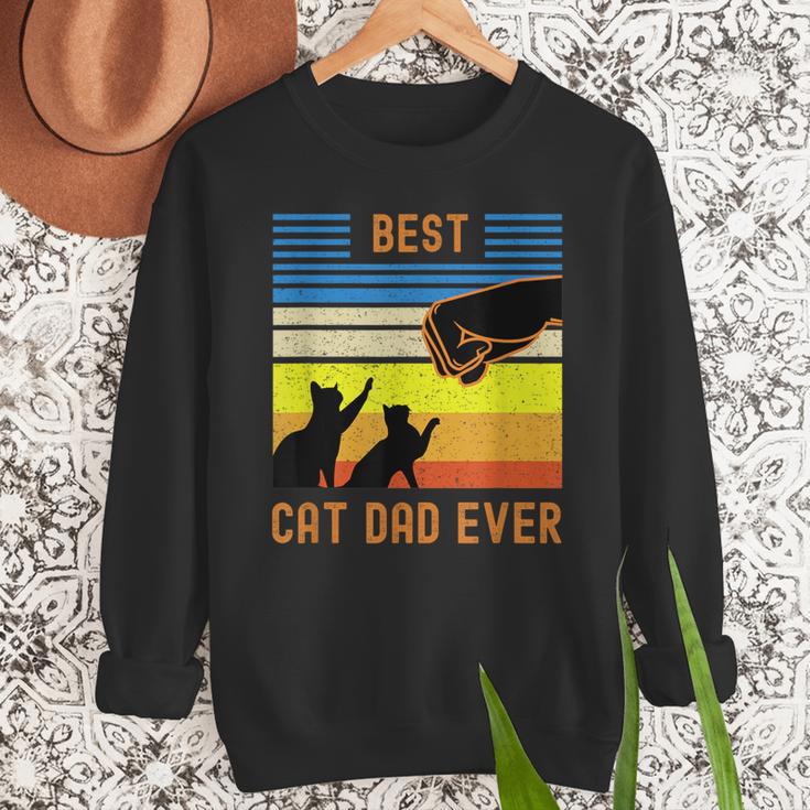 Best Cat Dad Ever Fist Bump For Fur Daddies Men Women Girls Kids Men Sweatshirt