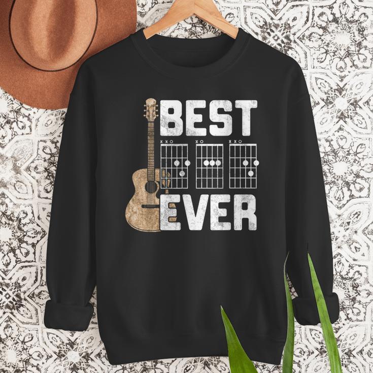 Best Dad Ever Guitarist Father D-A-D Chord Guitar Men Sweatshirt