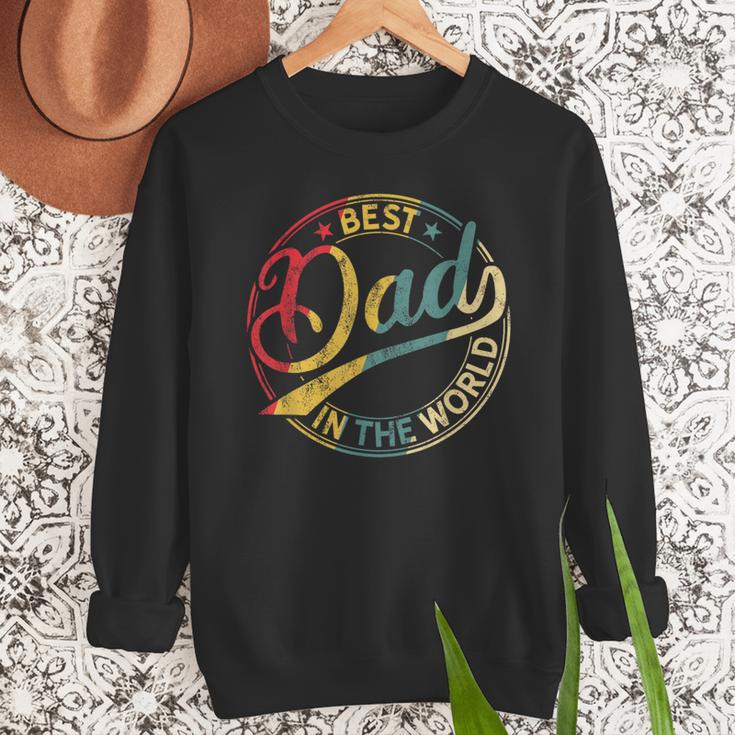 Best Dad In The World Father's Day Vintage Dad Men Sweatshirt