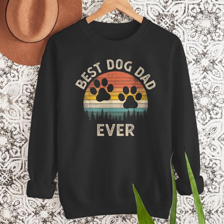 Best Dog Dad Ever Vintage Father's Day Dog Lover Men Sweatshirt