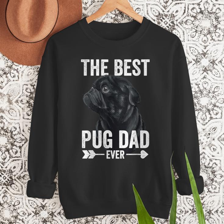 Best Pug Dad Ever Fathers Day Cute Daddy Dad Pug Men Sweatshirt