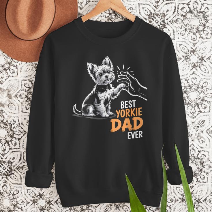Best Yorkie Dad Ever Dog Yorkie I Love Yorkie Dad Men Sweatshirt