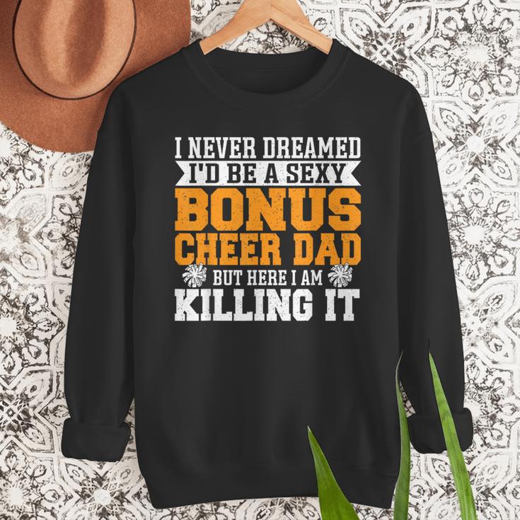 Bonus Cheer Dad Cheer Step Dad Men Sweatshirt